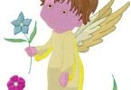 Angel embroidery design