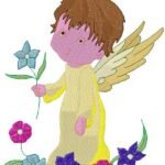 Angel embroidery design
