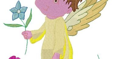 Angel embroidery design