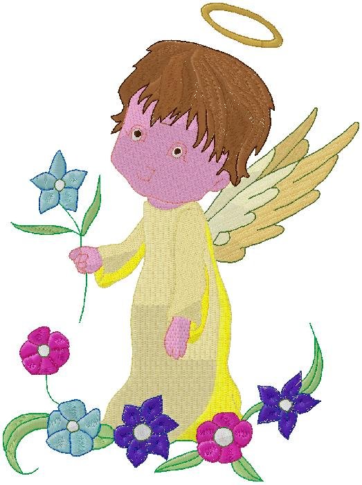 Angel embroidery design