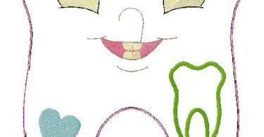 Haay Teeth embroidery design