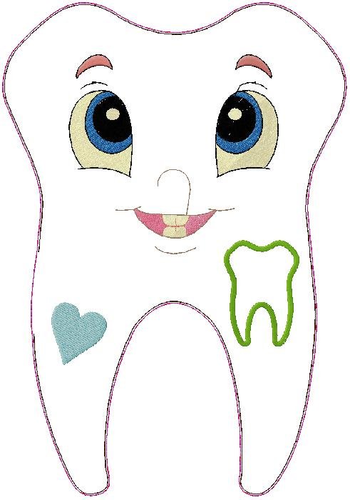 Haay Teeth embroidery design
