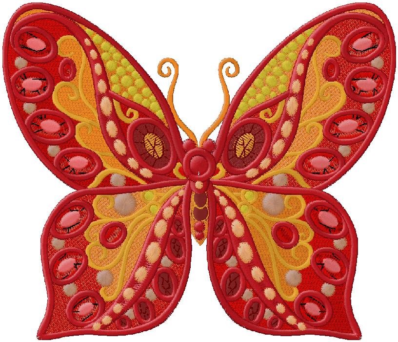 butterfly embroidery design for free