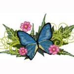 wonderful Butterfly embroidery design for free download