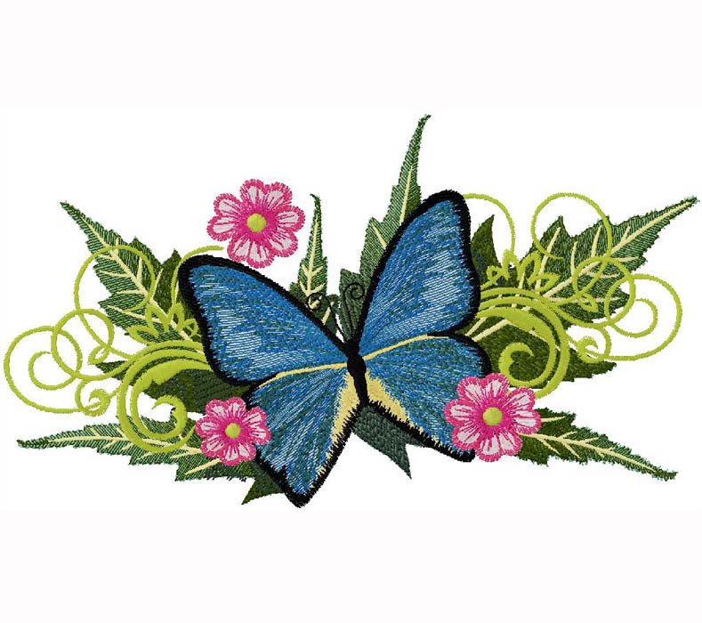 wonderful Butterfly embroidery design for free download