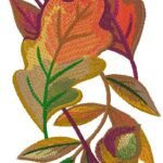 leaves embroidery design for free download