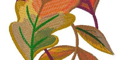 leaves embroidery design for free download