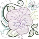 floral embroidery design
