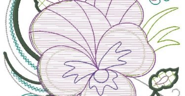 floral embroidery design
