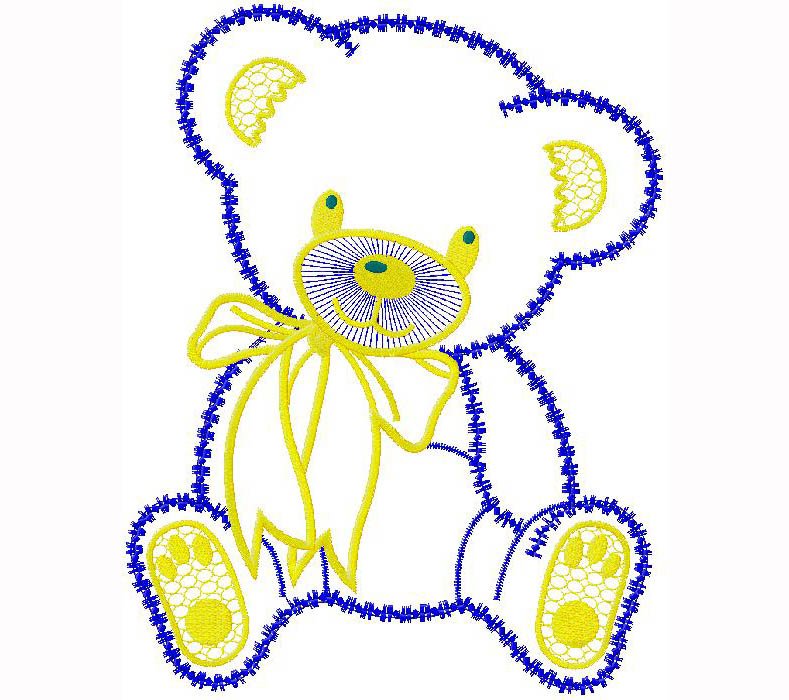 wonderful Bear embroidery design for free download