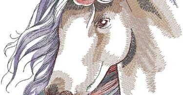 wonderful Unicorn embroidery design
