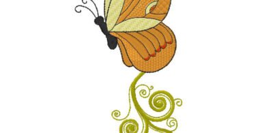 Butterfly embroidery design