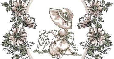 cute Girl embroidery design