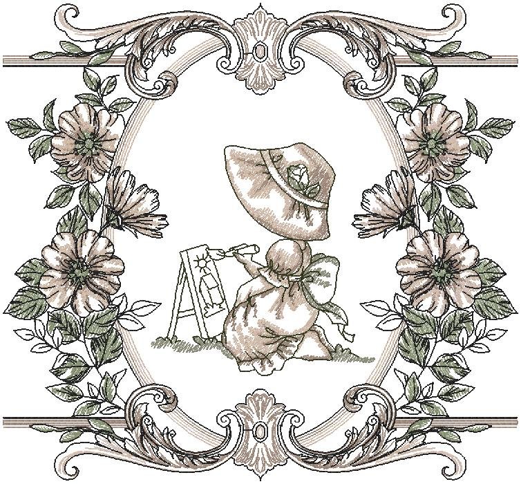cute Girl embroidery design