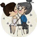 love card embroidery design